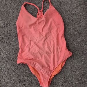 Aerie Coral One Piece Swimsuit